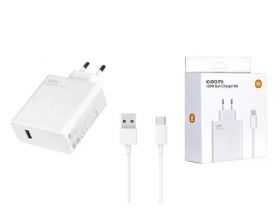 Сетевое зарядное устройство USB + кабель Type-C Xiaomi Redmi 120W (or.) (белый)