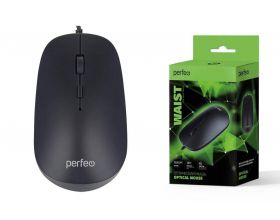 Мышь проводная Perfeo "WAIST", 3 кн, DPI 1000, USB PF_B4895 (черный)