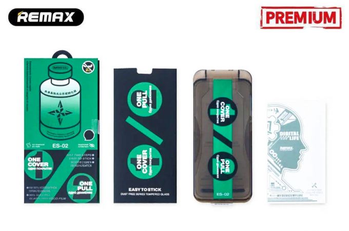 Защитное стекло Remax Medicine Glass ES-02 антишпион с аппликатором  for Iphone 16 PRO MAX
