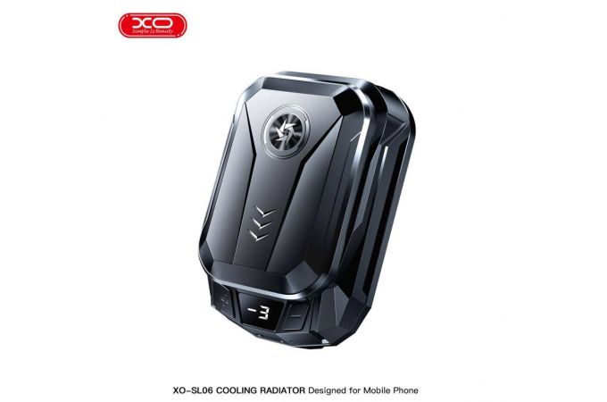 Игровой кулер XO SL06 Portable Rechargeable Battery Model Digital Intelligent Semiconductor Heat Sink  (External Back Coin Battery 1500mAh) Black (черный)