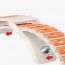 Ремешок для Apple Watch HOCO WA31 Flexible series two-color silicone strap (42/44/45/49 мм) серо-белый с оранжевым