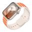 Ремешок для Apple Watch HOCO WA31 Flexible series two-color silicone strap (42/44/45/49 мм) звездно-белый с оранжевым