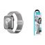 Ремешок для Apple Watch HOCO WA26 May series two-section double magnetic buckle milanese strap (42/44/45/49 мм) серебристый