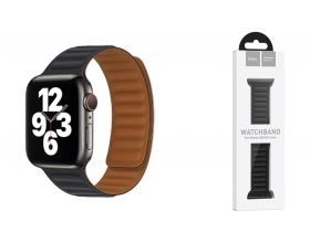 Ремешок для Apple Watch HOCO WA21 Flexible series second-generation chain magnetic silicone strap (38/40/41 мм) черный