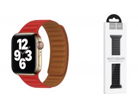 Ремешок для Apple Watch HOCO WA21 Flexible series second-generation chain magnetic silicone strap (38/40/41 мм) красный