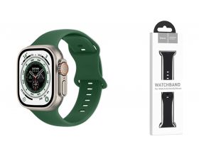 Ремешок для Apple Watch HOCO WA15 Flexible series 8-character buckle solid color silicone strap (42/44/45/49 мм) сосново-зеленый