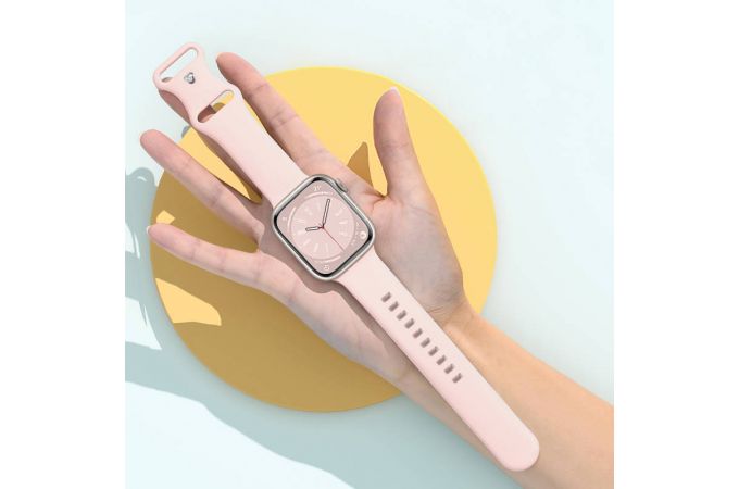 Ремешок для Apple Watch HOCO WA15 Flexible series 8-character buckle solid color silicone strap (42/44/45/49 мм) сосново-зеленый