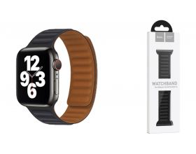 Ремешок для Apple Watch HOCO WA21 Flexible series second-generation chain magnetic silicone strap (42/44/45/49 мм) черный