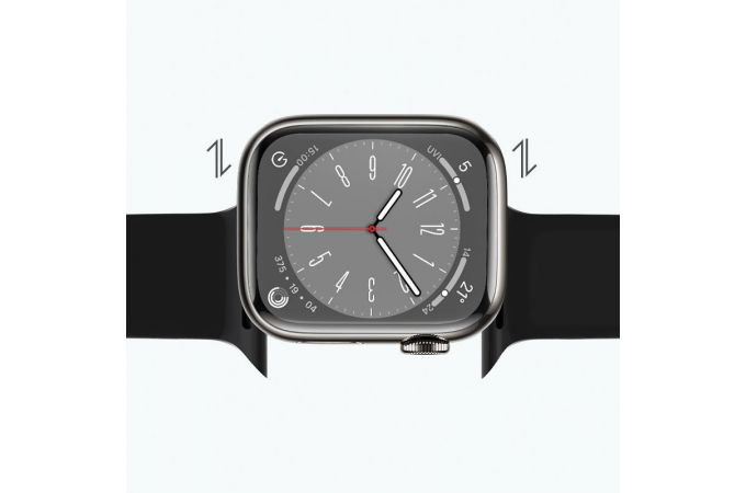 Ремешок для Apple Watch HOCO WA15 Flexible series 8-character buckle solid color silicone strap (42/44/45/49 мм) полночно синий