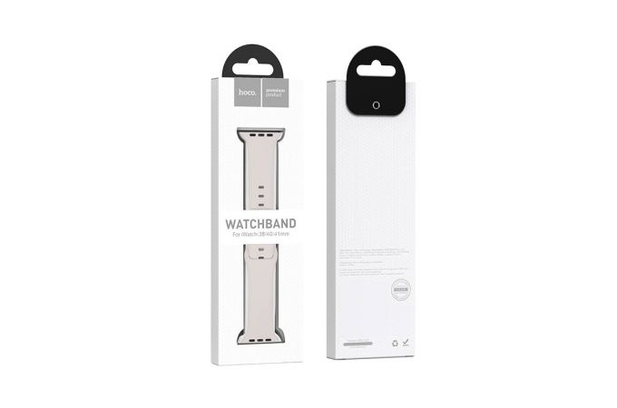 Ремешок для Apple Watch HOCO WA15 Flexible series 8-character buckle solid color silicone strap (38/40/41 мм) большой красный
