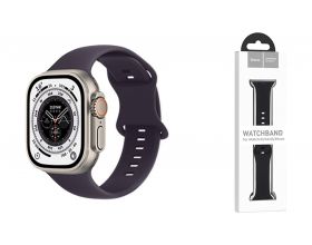 Ремешок для Apple Watch HOCO WA15 Flexible series 8-character buckle solid color silicone strap (38/40/41 мм) малиновая вишня