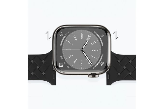 Ремешок для Apple Watch HOCO WA16 Flexible series bamboo pattern solid color silicone strap (42/44/45/49 мм) большой красный