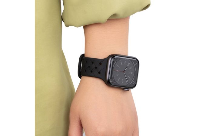 Ремешок для Apple Watch HOCO WA16 Flexible series bamboo pattern solid color silicone strap (42/44/45/49 мм) песочный