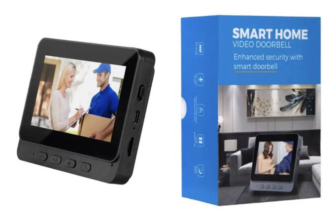 Видеозвонок беспроводной Smart Home Video Doorbell (черный)