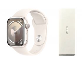 Смарт часы App Watch Series 9 (лого при загрузке, премиум качество) (белый)