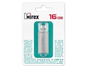 Флешка USB 2.0 Mirex UNIT SILVER 16GB (ecopack)