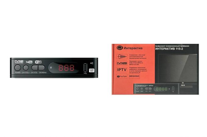 ТВ ресивер DVB-T2/C ИНТЕРАКТИВ 115-2 с внешним БП