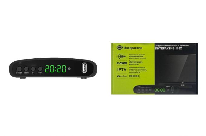 ТВ ресивер DVB-T2/C ИНТЕРАКТИВ 115-X с внешним БП
