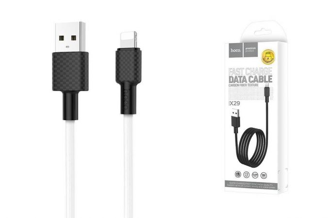 Кабель USB - Lightning HOCO X29, 2A (белый) 1м