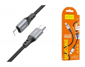Кабель USB - Lightning HOCO X92, 2,4A (черный) 3м (силиконовый)
