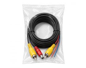 Видеокабель для камер заднего вида авто TDS TS-CAU76 (RCA - RCA + DC, 6М)