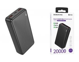Универсальный дополнительный аккумулятор Power Bank BOROFONE BJ56A Graceful 22.5W+PD20W fully compatible power bank (20000mAh) (черный)