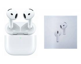 Наушники беспроводные AirPods 4 (copy orig) (белый) ANC MK (анимация, сенсор, шумка)