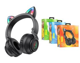 Наушники мониторные беспроводные BOROFONE BO18 Cat ear wireless headset Bluetooth (черный)