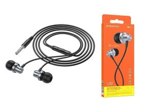 Наушники вакуумные проводные BOROFONE BM70 Rich sound (серый)