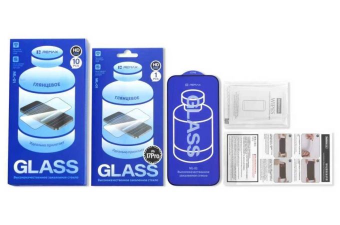 Защитное стекло Remax Medicine Glass ML-01  for  Samsung S25 Ultra черная рамка (цена за упаковку 10 шт)