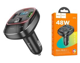 FM-Модулятор HOCO E76 Pole PD45W + QC3.0 car BT FM transmitter