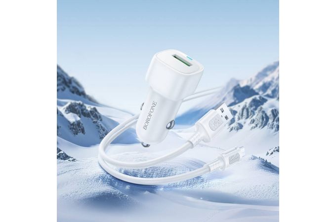 Автомобильное зарядное устройство BOROFONE BZ34  BZ34 Cloud QC3.0 с одним портом QC3.0 (Micro) (белый)