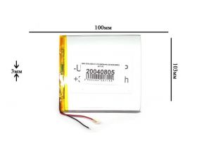 Универсальный аккумулятор 103x100x3 3.7V 6000mAh (03100100P)