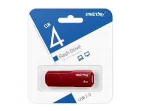 Флешка USB 2.0 SmartBuy 4 GB CLUE Burgundy (SB4GBCLU-BG)