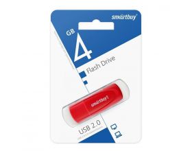 Флешка USB 2.0 SmartBuy 4 GB Scout Red (SB004GB2SCR)