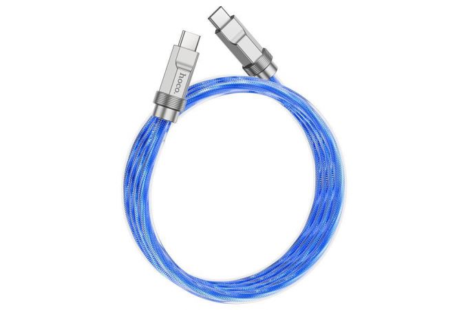 Кабель USB Type-C - USB Type-C HOCO U113 100W (синий) 1м