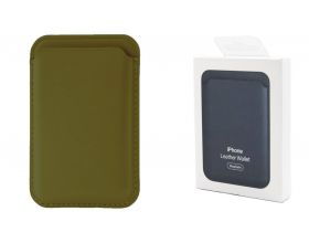 Кармашек визитница на телефона магнитный для MagSafe App wallet с анимацией в цвет (or.) (коричневый)