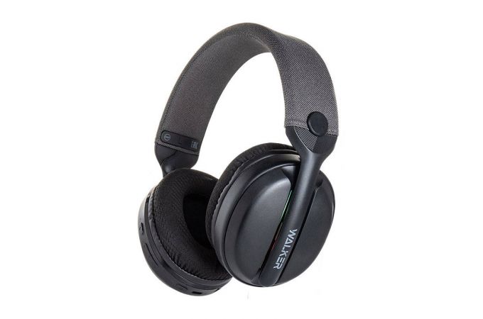 Наушники мониторные беспроводные WALKER  WBT-83, Bluetooth, 3в1 (AUX, 2,4 ГГц), микрофон, подсветка, полноразм, белые