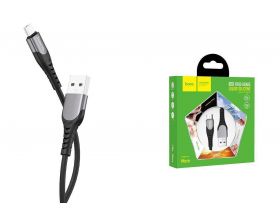 Кабель USB - MicroUSB HOCO U80 2,4A (черный) 1,2м (силикон)