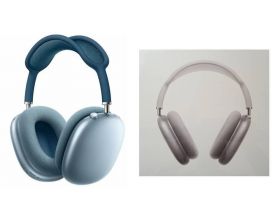 Наушники мониторные беспроводные AirPods Max гироскоп, алюм. корпус, ориг чип, анимация, шумоподавление (SUPER LUX orig.) (синие)