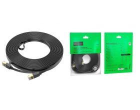 Кабель интернет LAN патч корд RJ-45 CAT6 Hoco US07 Gigabit плоский 20 метров