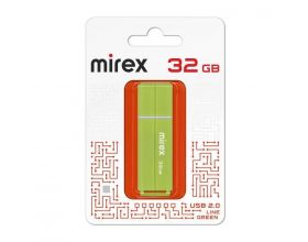 Флешка USB 2.0 Mirex LINE GREEN 32GB (ecopack)