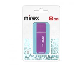 Флешка USB 2.0 Mirex LINE VIOLET 8GB (ecopack)