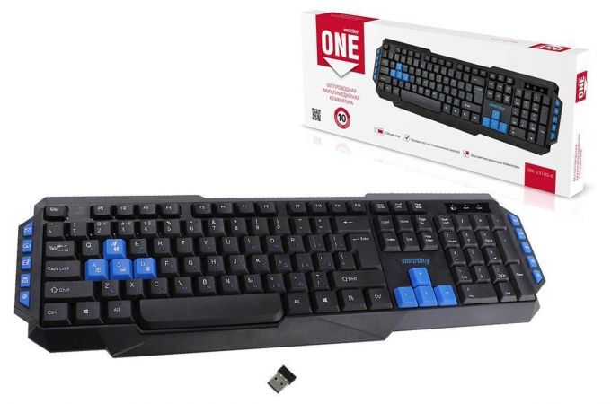 Клавиатура беспроводная мультимедийная Smartbuy ONE 231 (SBK-231AG-K) (черный)