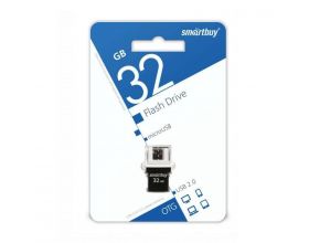 Флешка USB 2.0 Smartbuy 32GB OTG POKO series Black (черный) (SB32GBPO-K)