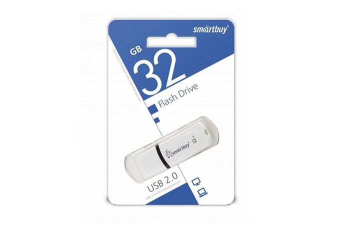 Флешка USB 2.0 Smartbuy 32GB Paean White (SB32GBPN-W)
