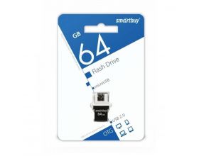 Флешка USB 2.0 Smartbuy 64GB OTG POKO series Black (черный) (SB64GBPO-K)