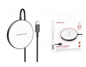 Беспроводное зарядное устройство BOROFONE BQ17 магнит + QC3.0 (черный)