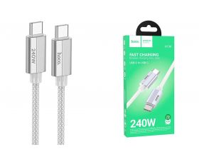Кабель USB Type-C - USB Type-C HOCO U134 Primero 240W (серый) 1.8м