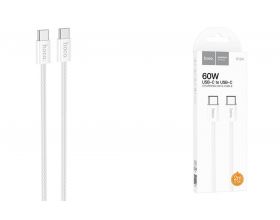 Кабель USB Type-C - USB Type-C HOCO X104 PD60W (белый) 2м